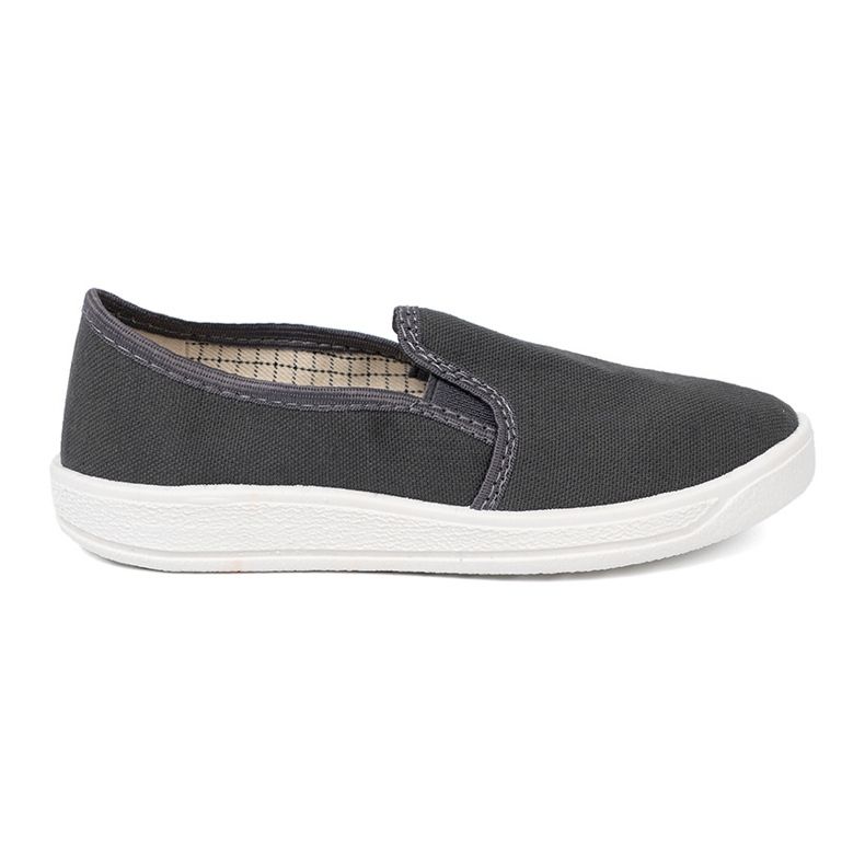 Shelvt Semplici scarpe da ginnastica grigio con inserti per ragazzi flessibili