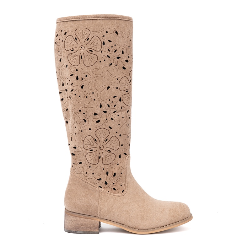 Seastar Stivali beige in pelle scamosciata al ginocchio