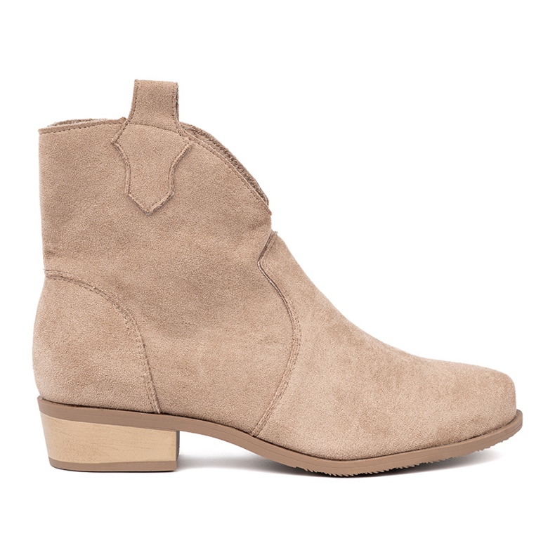Seastar Stivali beige stivali da cowboy in pelle scamosciata