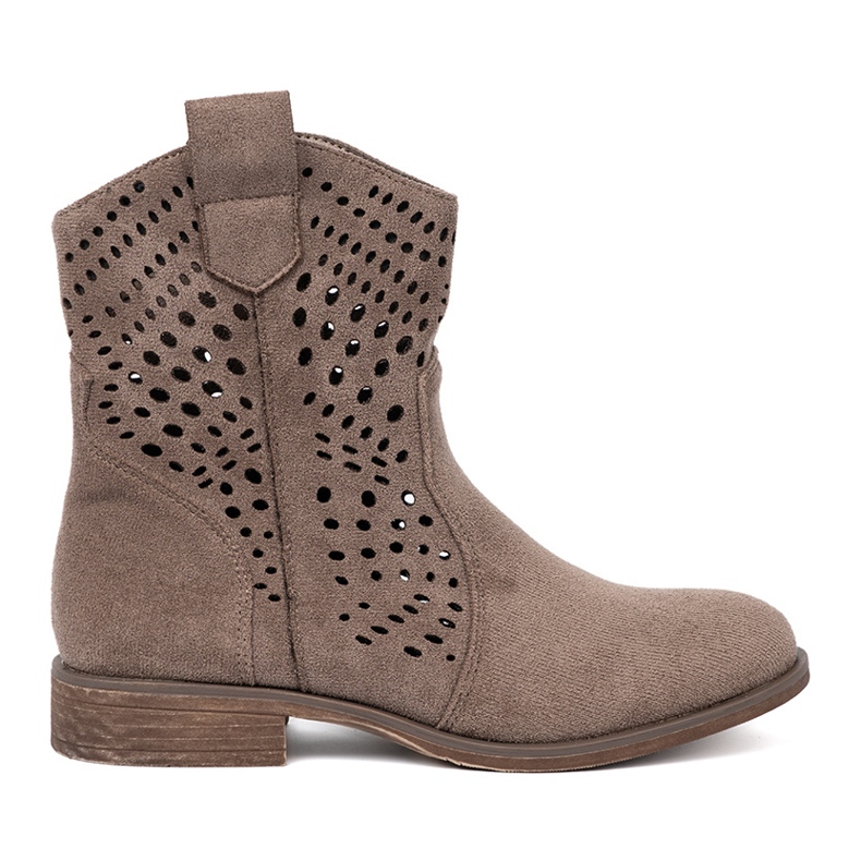 Seastar Stivali open beige scuri in stile cowboy