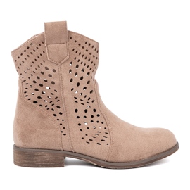 Seastar Stivali openwork beige in stile cowboy