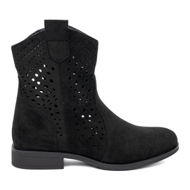 Seastar Stivali di lavoro open neri in stile cowboy nero
