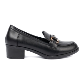 Shelvt Scarpe da donna nera con una fibbia elegante nero