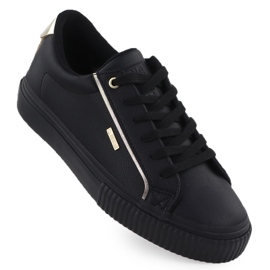 Sneaker femminili con ecoatherather Black Big Star SS274025 nero