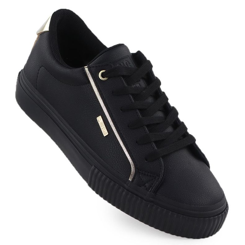 Sneaker femminili con ecoatherather Black Big Star SS274025 nero