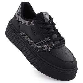 Scarpe sportive sulla piattaforma ZZ con Black Big Star SS274358 nero