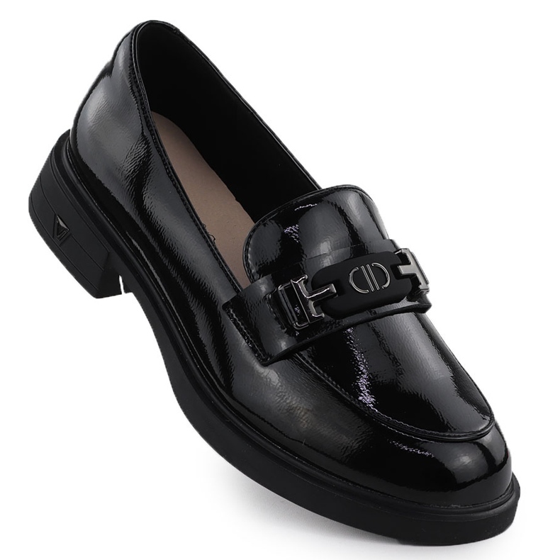 Scarpe da donna in pelle varnicate black vinceza 39957 nero
