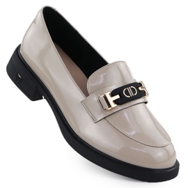 Scarpe in pelle da donna Varnished Beige Vinceza 39957