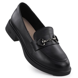 Scarpe in pelle da donna mocassini neri Vinceza 39958 nero