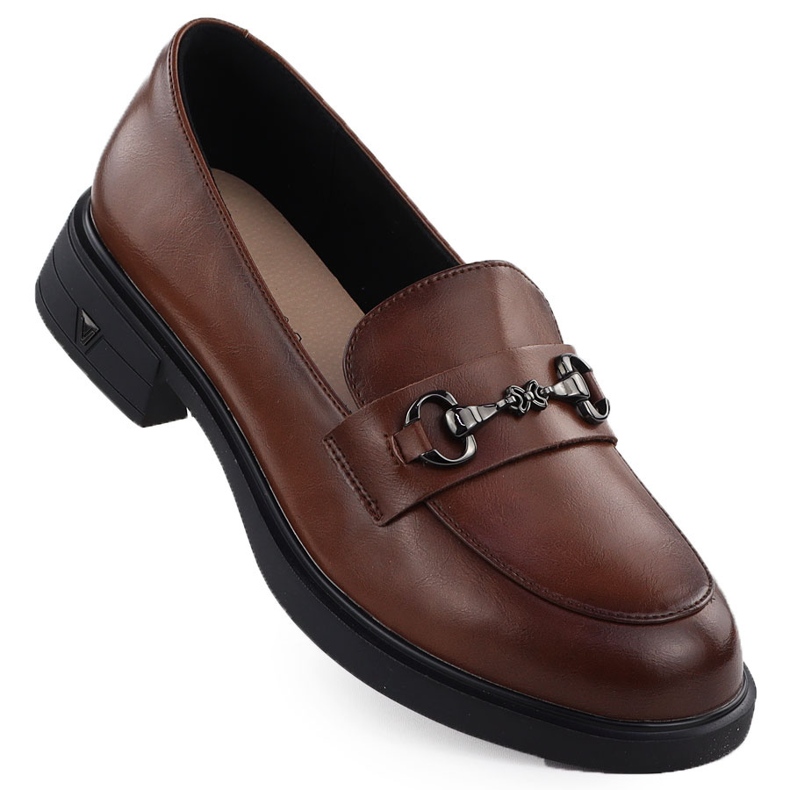 Scarpe in pelle da donna mocassini marroni Vinceza 39958 marrone