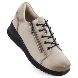 Scarpe in pelle da donna per beige Vinceza 39964