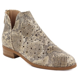 Stivali da donna Openwork femminile, Beige Vinceza 58608