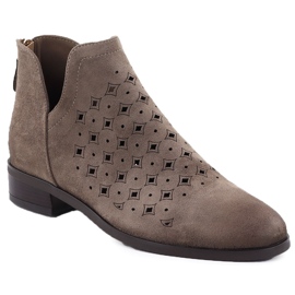 Stivali Openwork Women's Openwork, Beige, Beige Vinceza 58608