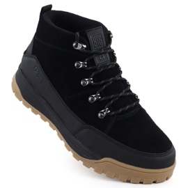 Stivali da trekking in pelle maschile, non isolata Black Big Star SS174265