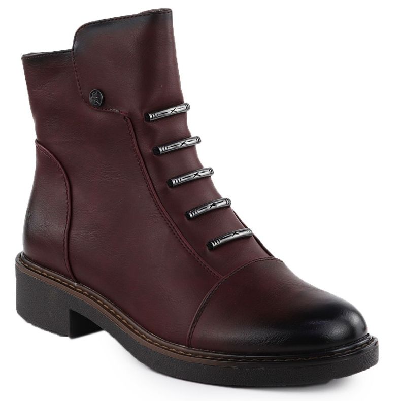 Jezzi Laghi bordeaux isolati da donna ASA252-5 rosso