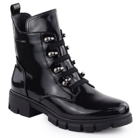 Stivali da donna isolata isolata Black M. Daszyński MR23123 nero