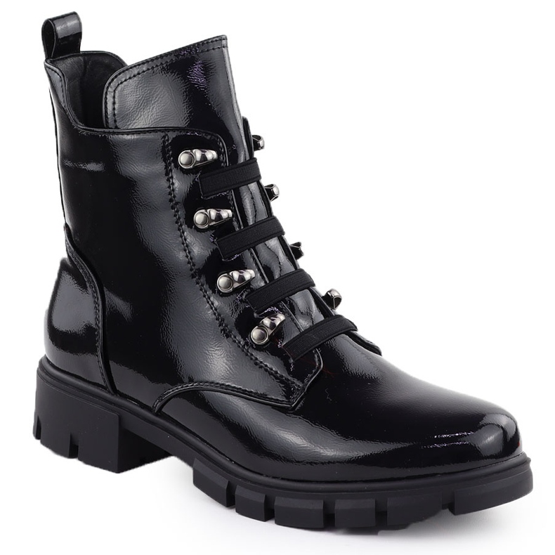 Stivali da donna isolata isolata Black M. Daszyński MR23123 nero