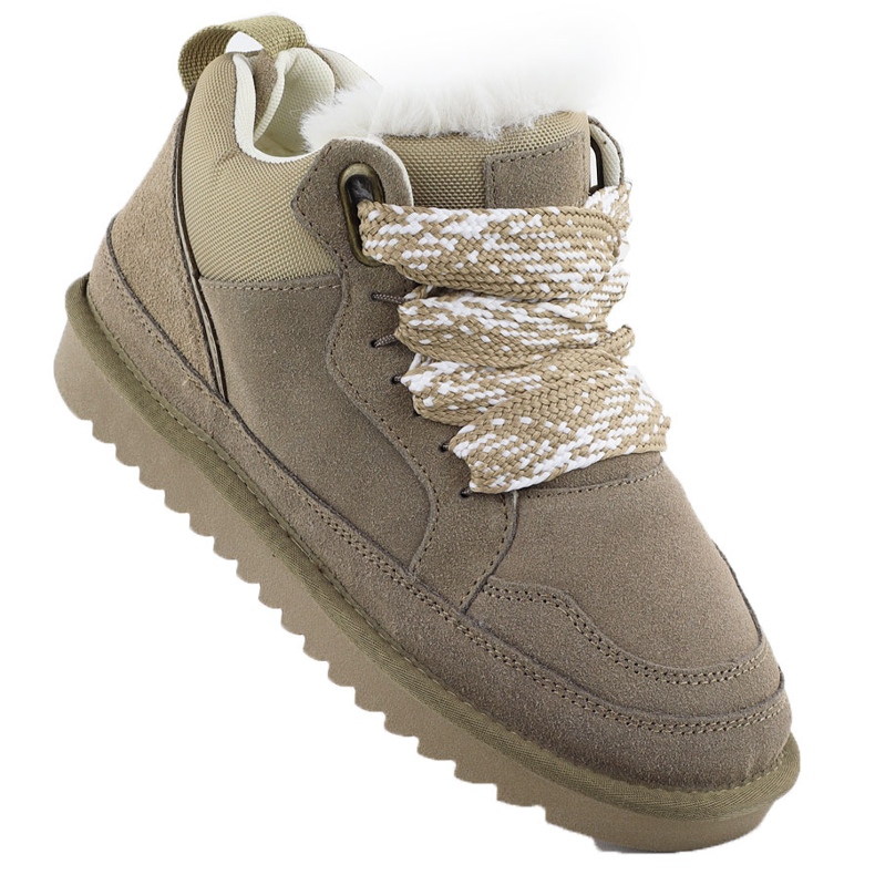 Stivali da donna Stivalette isolate da donna con pelliccia beige Vinceza 97963
