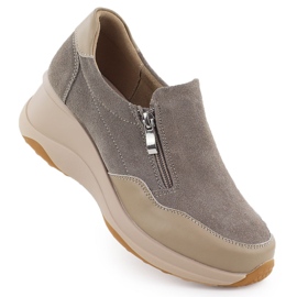 Scarpe in pelle da donna per donne beige filippo dp6473