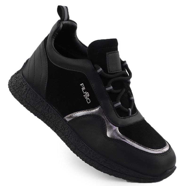 Scarpe in pelle da donna isolate sulla piattaforma Czarne Filippo DP7406