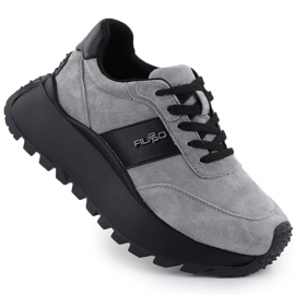 Sneaker per scarpe da donna sulla piattaforma grigia filippo dp6785