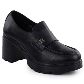 Scarpe da donna Moccasins sul Black Potocki SZ12700 Brick nero