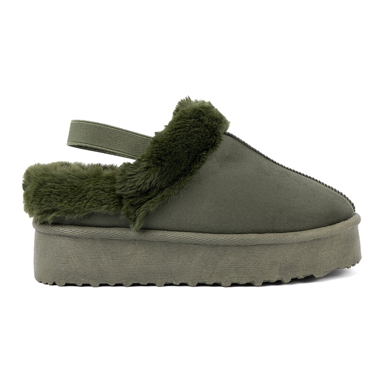 Shelvt Scarpe verdi scure e stivali da neve con pelliccia