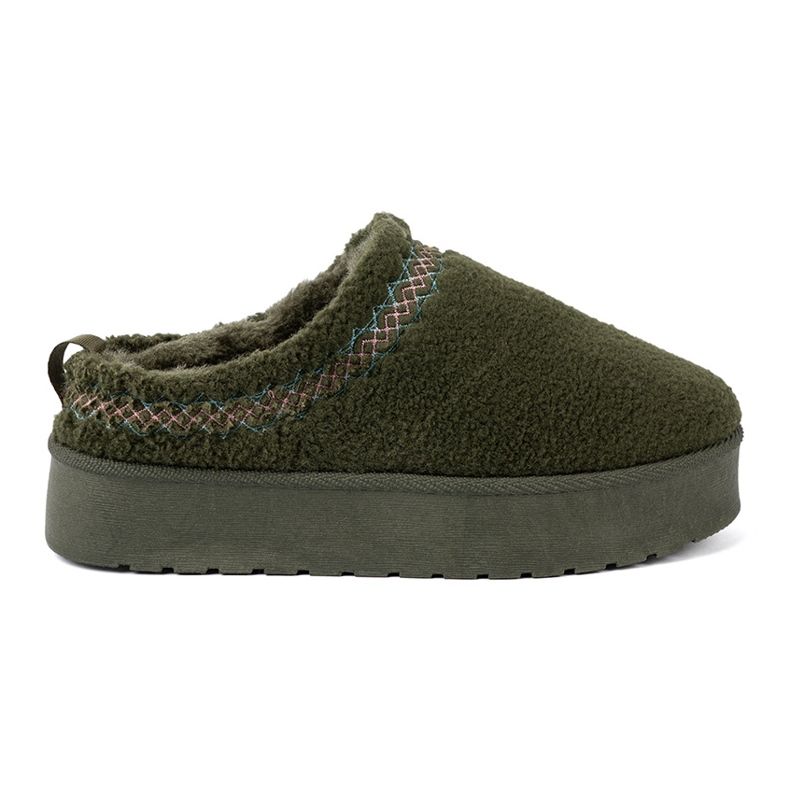 Shelvt Scarpe verde scuro e morbide a'la stivali da neve senza tallone