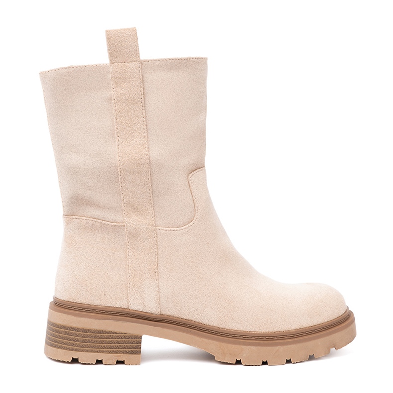 Shelvt Stivali beige leggeri moderni con un semplice taglio