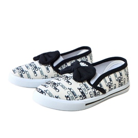 Sneaker per bambini bianchi con un arco missi bianco