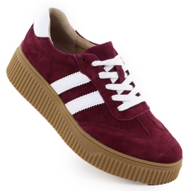 Scarpe in pelle scamosciata filippo in dp6776 paw641a rosso