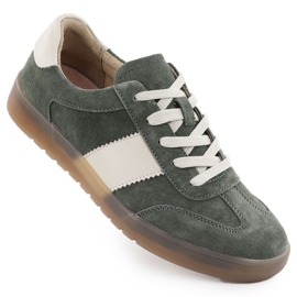 Scarpe in pelle Khaki Filippo DP6770 verde
