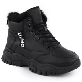 Sneaker femminili isolate da una spessa unica Black News 9121 nero