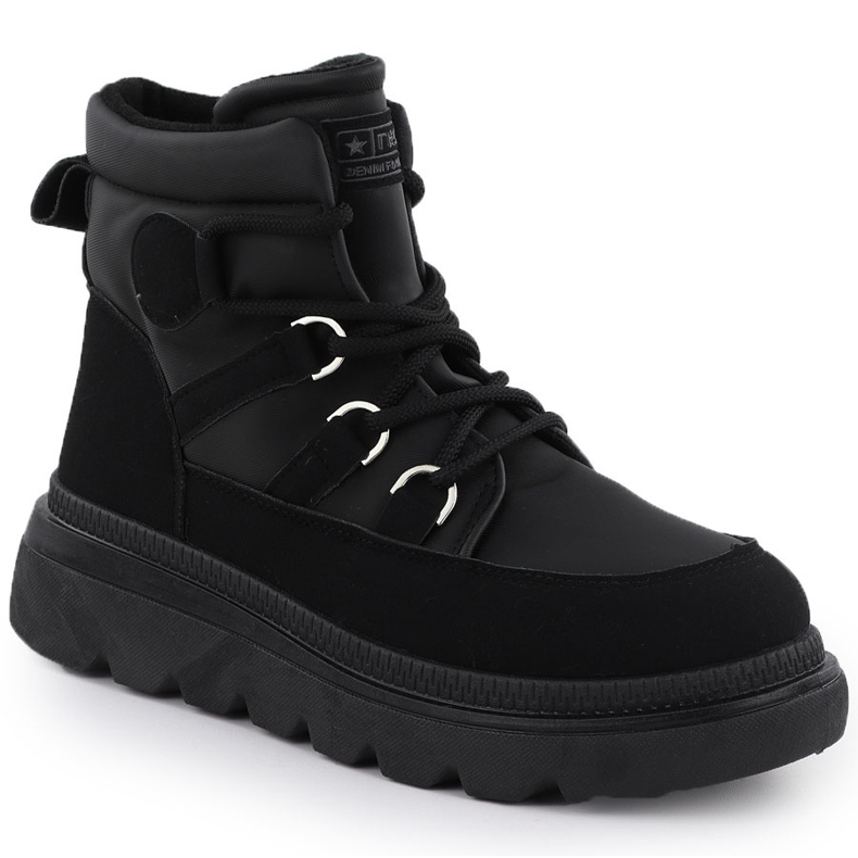 Stivali da donna sulla piattaforma Black News 9247 nero