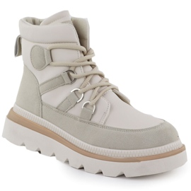 Stivali da donna sulla piattaforma Beige News 9247