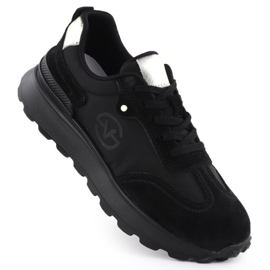 Scarpe sportive in pelle da donna Black Vinceza 41491 nero
