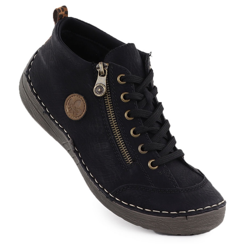 Stivali neri comodi da donna Black Rieker 52514-00