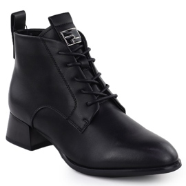 Black Vinceza 66805 Cucchi alti in pelle nero