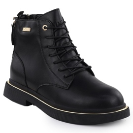 Stivali di pelle da donna Black Goe SS2N4101 nero