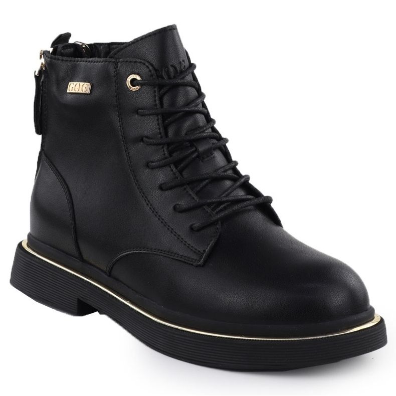 Stivali di pelle da donna Black Goe SS2N4101 nero