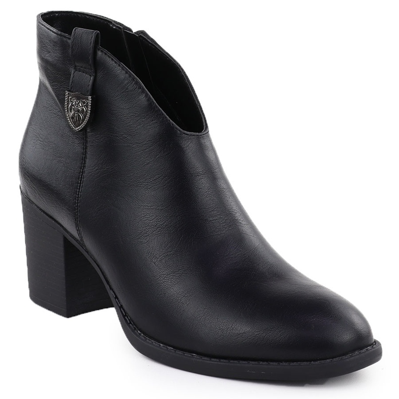 Stivali da donna sul post Black Jezzi ASA250-11 nero