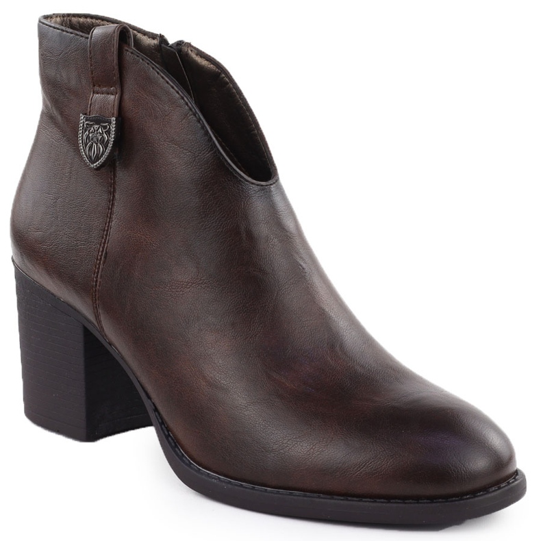 Stivali da donna sul post Brown Jezzi ASA250-11 rosso