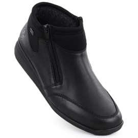 In pelle impermeabile femminile comoda rieker nera 47270-00