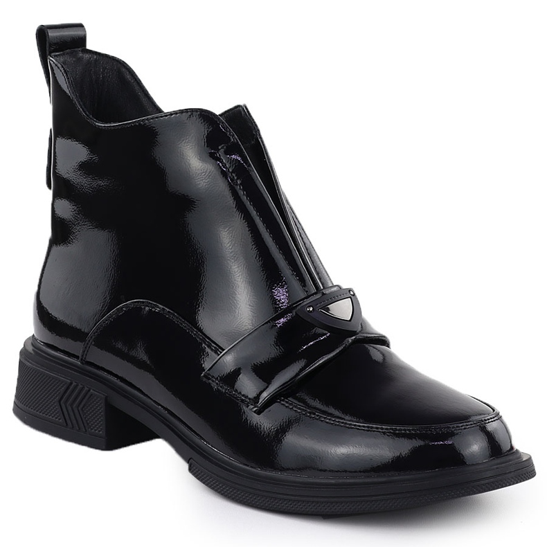 Stivali in pelle da donna, Gino Fabiani nera laccato 9284