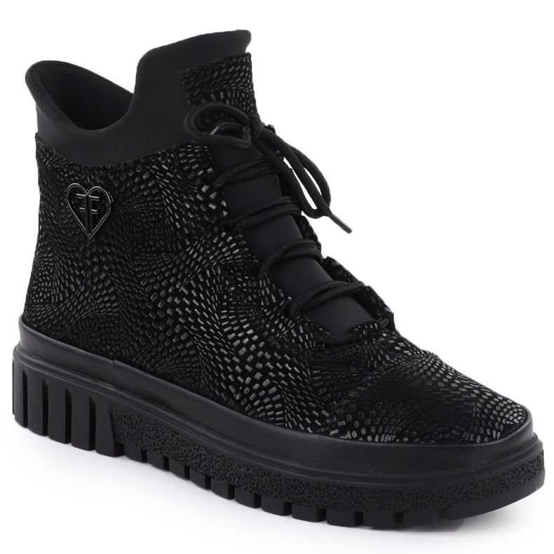 Stivali da donna in pelle luccicante Black Filippo DBT7302