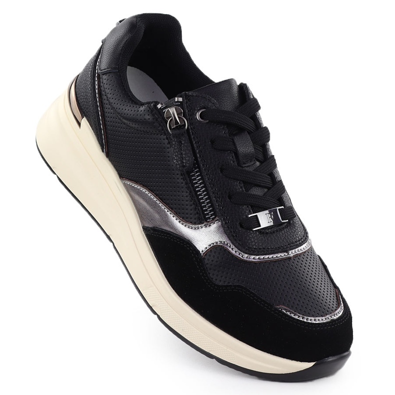 Scarpe da donna metalliche in pelle Black Filippo DP7105/25