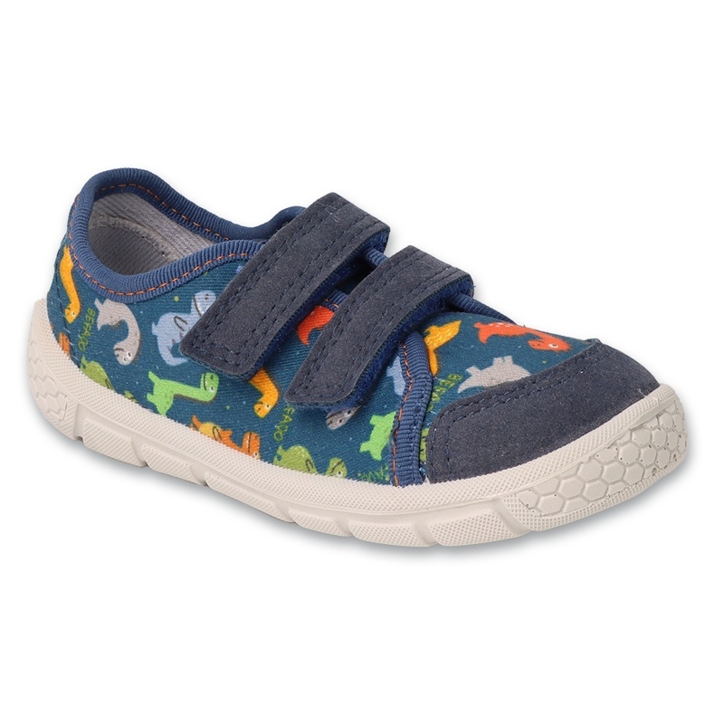 Pantofole per bambini Befado con motivi di dinosauri 908P011 blu