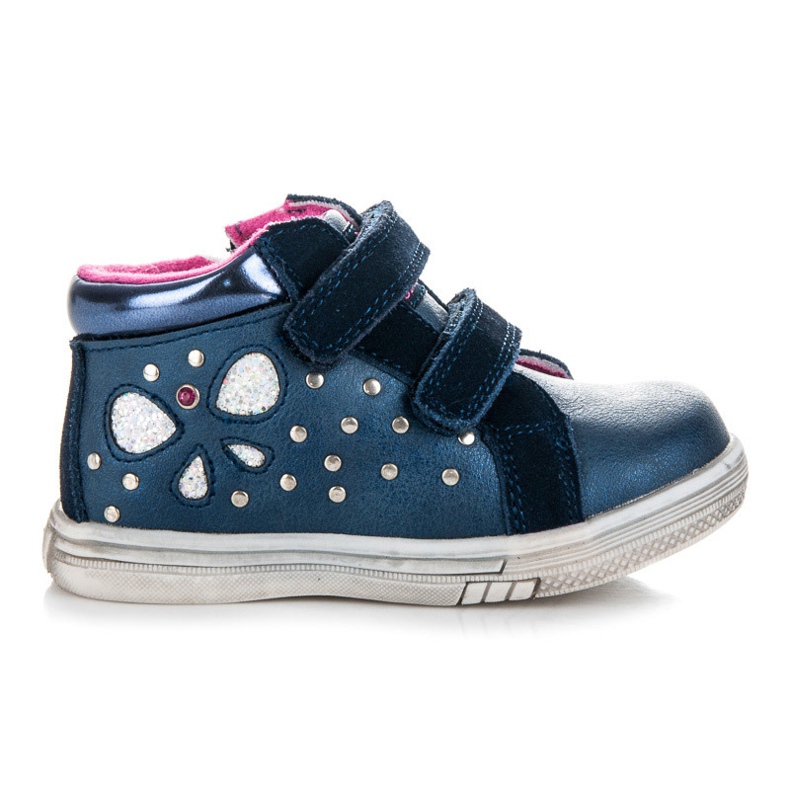 American Club Stivaletti in velcro blu
