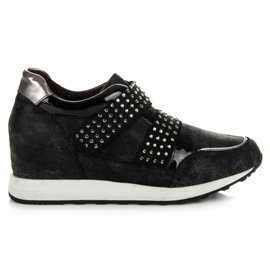 Kylie Sneakers con zeppa di roccia nero