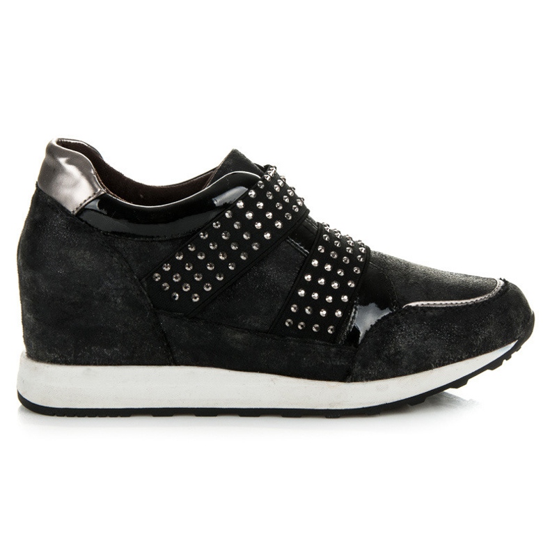 Kylie Sneakers con zeppa di roccia nero